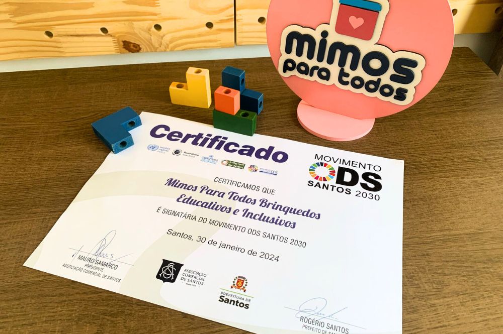 foto certificado movimento ods santos 2030